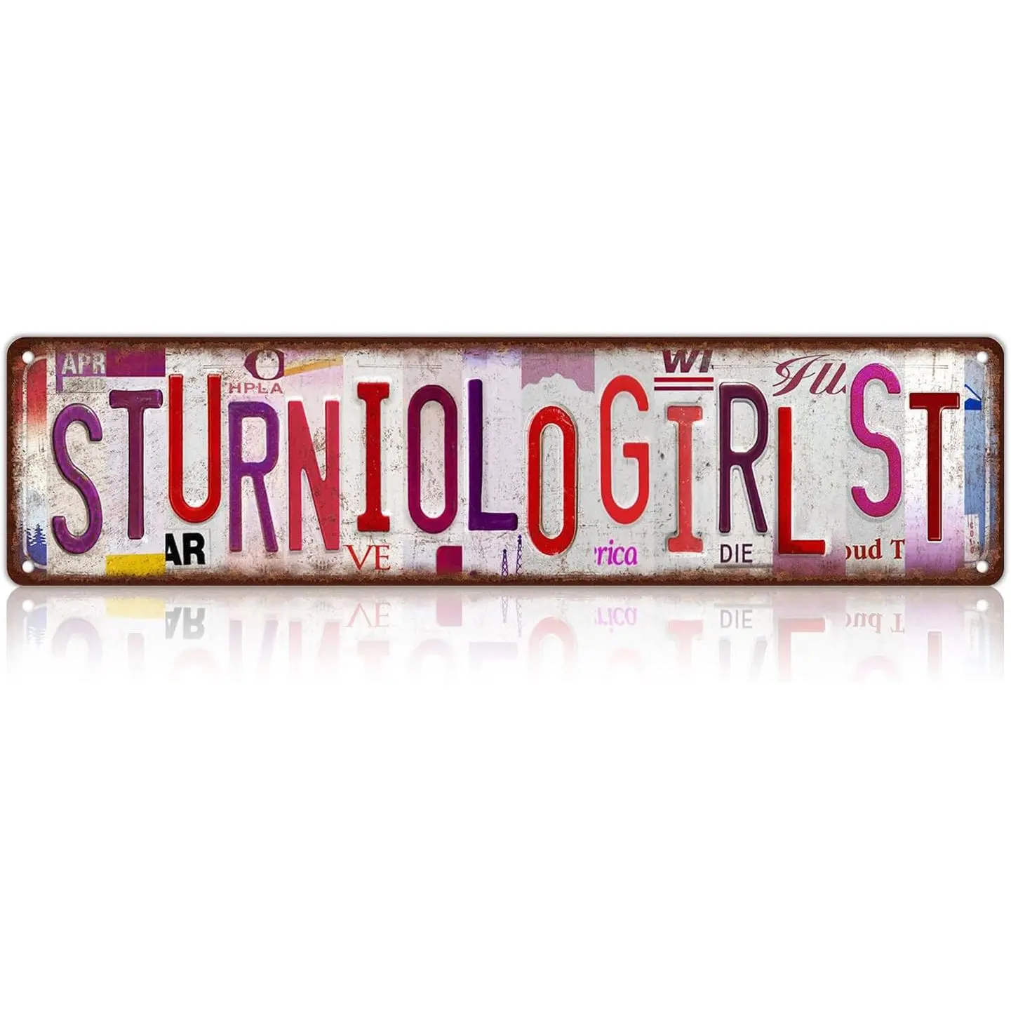 Vintage Sturniolo Girl St Street Wall Decor Metal Tin Signs | Poster