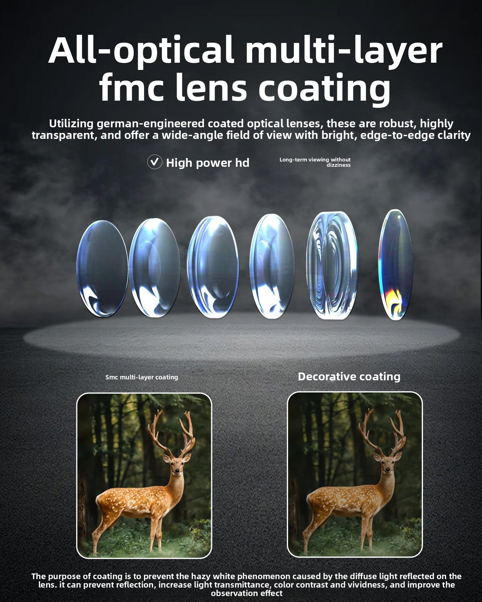 15x52 UHD Binoculars HighWeekly Deals Magnification for Bird Watching & Distant Details23mm Large Eyepieces BAK4 Prism for Low LightNature Lovers Telescopic Hiking Essentials