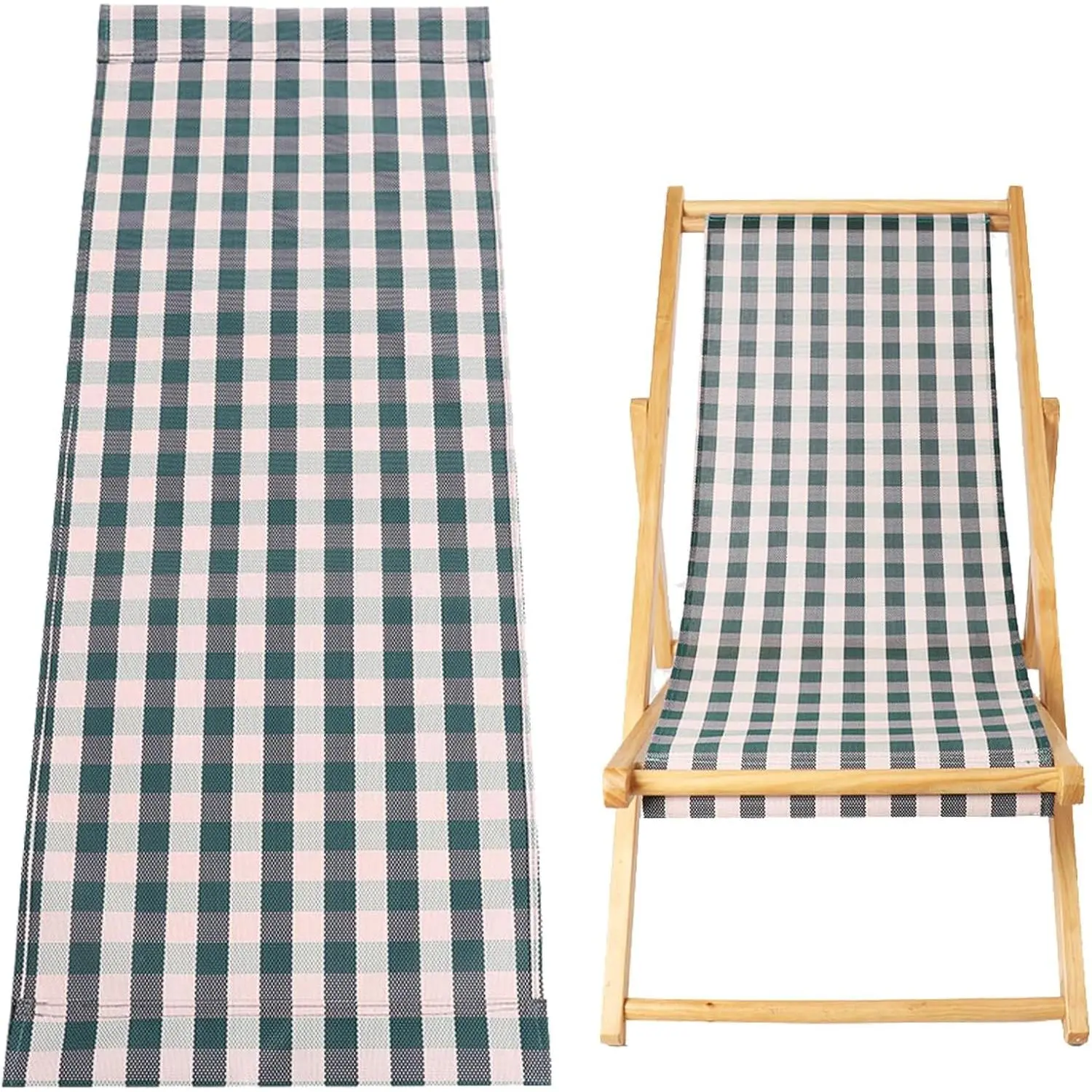 Sling Chair  Fabric 16.5" W X 44" L  Heavy Duty Soft  Cloth for  Beach Sling Folding Lawn Patio Chairs