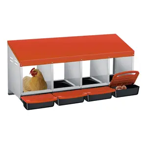 Garvee Heavy Duty 3 or 4-Compartment Roll Away Chicken Nesting Boxes – Galvanized Steel, Wall Mount or Freestanding, Pull-Out Egg Tray, Easy Clean for Poultry Coops