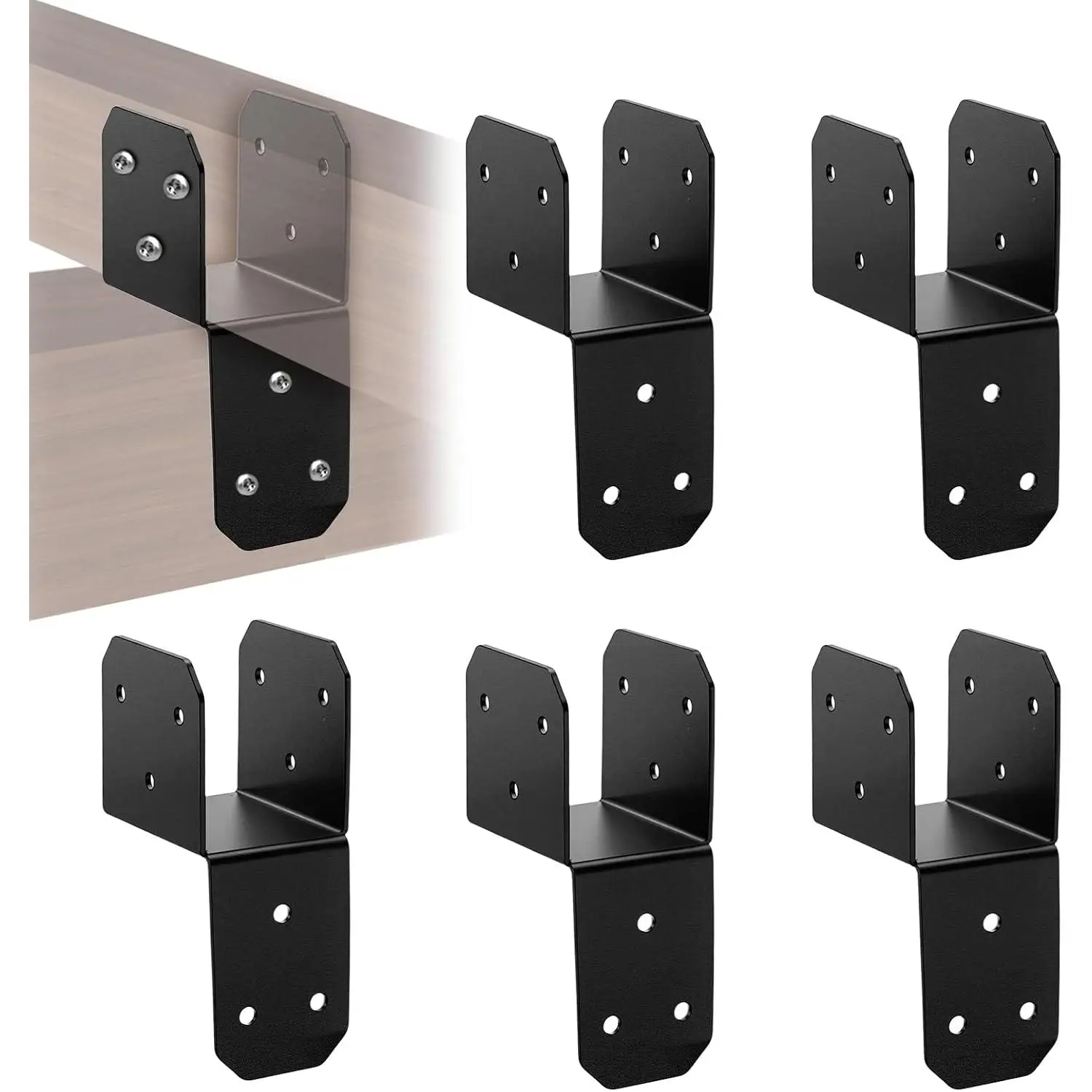 Joist Anchor Connector 2x4 Joist Hanger Bracket Tie Bracket 6 Pack