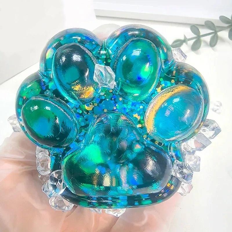 Taba Squishy Cat Paw Squeeze Toys Kawaii Sticky Squishies Fidget Toys for Birthday Party Favors Novelty Things for Kids Adults ﻿