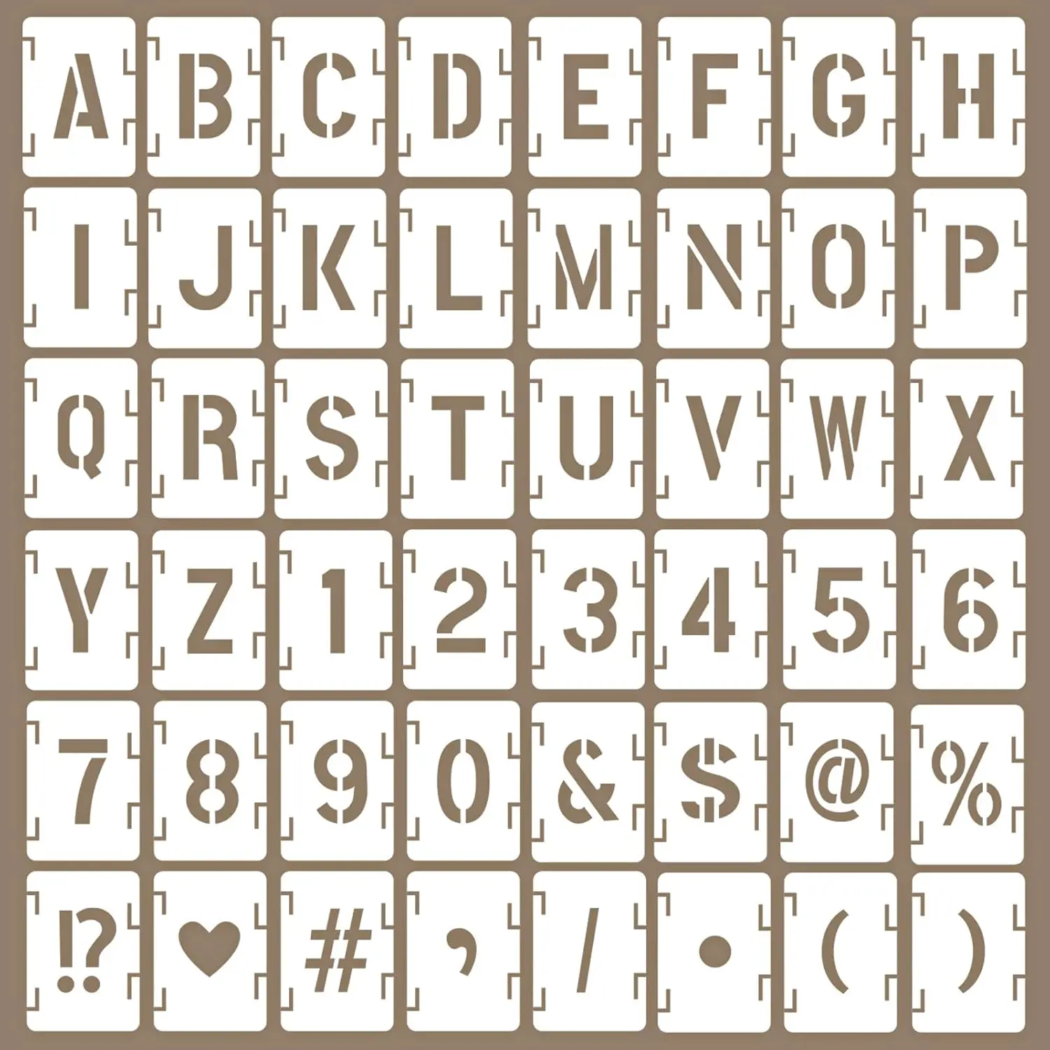 48 count 3 Inch Letter Stencils and Number Stencils for Painting for Art Craft | Letter Stencils 3 Inch for Painting  , Walls, Fabric, Rocks, Sign, Canvas DIY Art Projects
