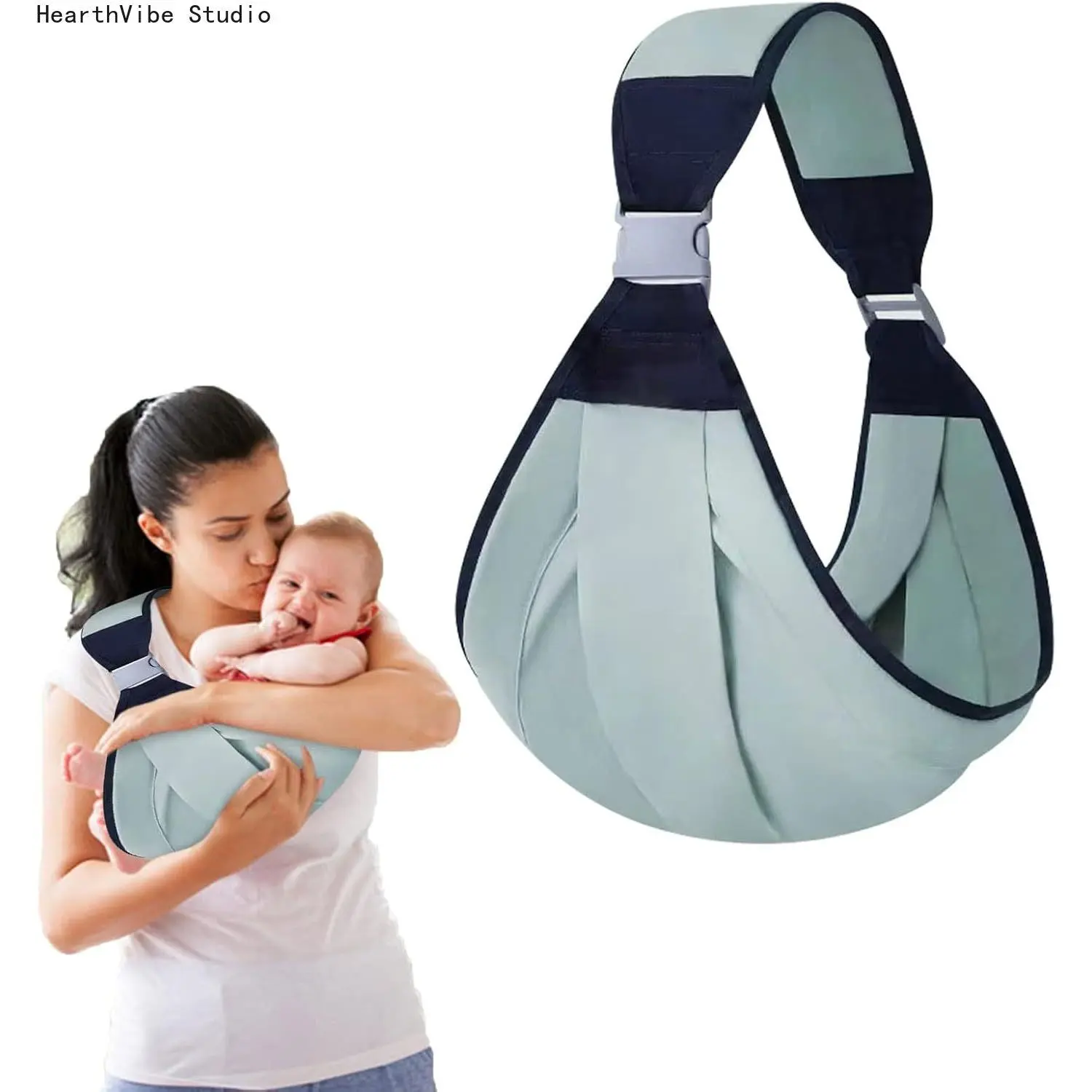 Ergonomic Baby Hip Seat Carrier Loop, Adjustable Single Shoulder Sling Strap, Lightweight Breathable Mesh Infant Wrap, Hands-Free Toddler Sling for Newborn Boys Girls Travel Walking