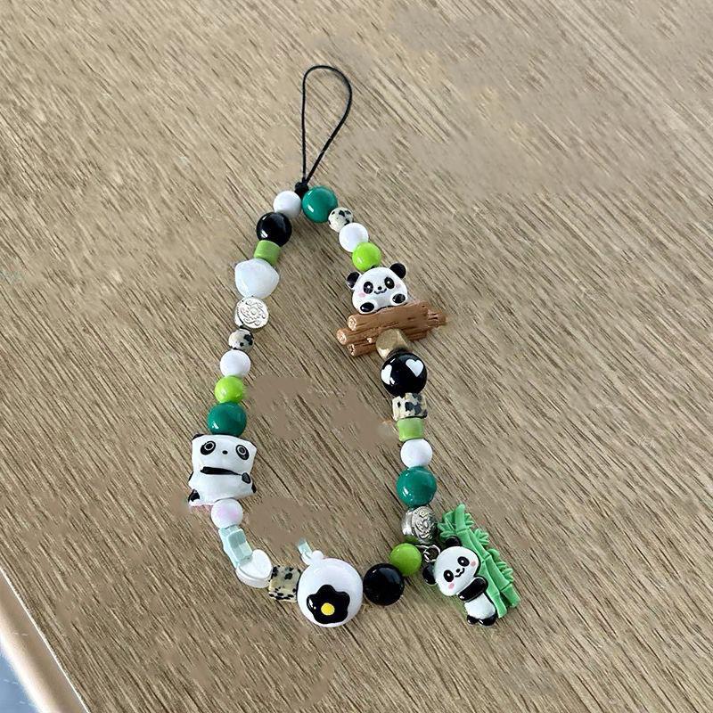 Chinese Style Cartoon Panda Beaded Phone Chain Anti-loss Phone Strap Charm Cute Pendant Lanyard For Girl Cell Phone Wrist Strap Chinese Style Cartoon Panda Beaded Phone Chain Anti-loss Phone Strap Charm Cute Pendant Lanyard For Girl Cell Phone Wrist Strap