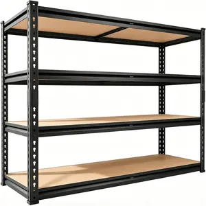 48" W Heavy Duty Garage Storage Shelves, 4 Tier Adjustable Metal Shelving Units, 2560 LBS Capacity, 48" W x 24" D x 60" H Utility Rack Shelf for Warehouse Basement Pantry Kitchen