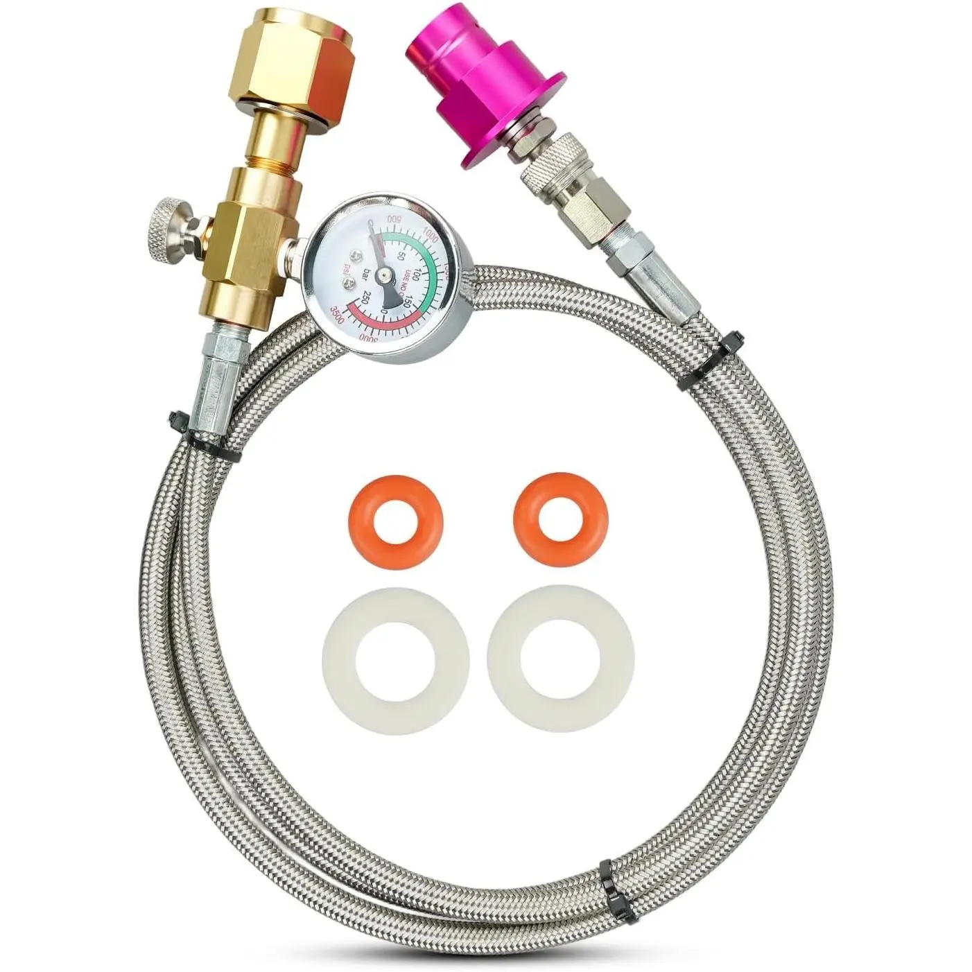 60 Inch Soda Maker Adapter Hose Kit Fit for Terra DUO Art Gaia Series Co2 Tank Adapter