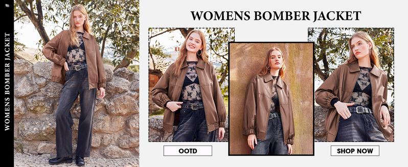 Yousify Womens Leather Jacket Oversized Faux Casual Zip Up Bomber Motorcycle Jackect Trendy Fall Winter Clothes S-XXL