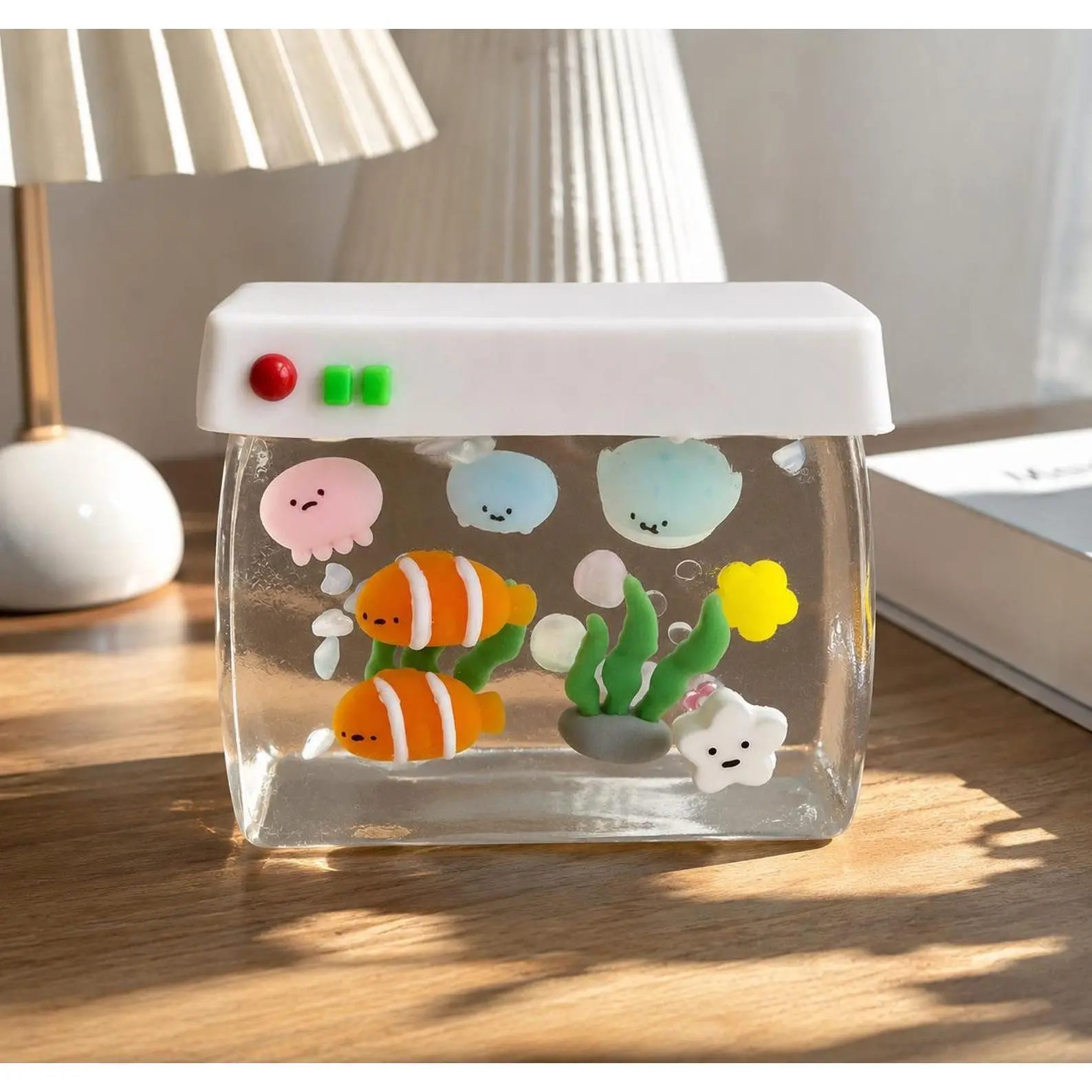 Crystal Clear Fish Tank Squishy, Silicone Sensory Toy , Home Decor,  Gifts for Fish Lovers