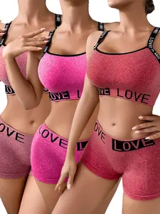 3PCS Women's Underwear Set Includes  New Bra Top and Pants Seamless Comfort Daily Wear, Soft and Breathable Ladies Lingerie Pack