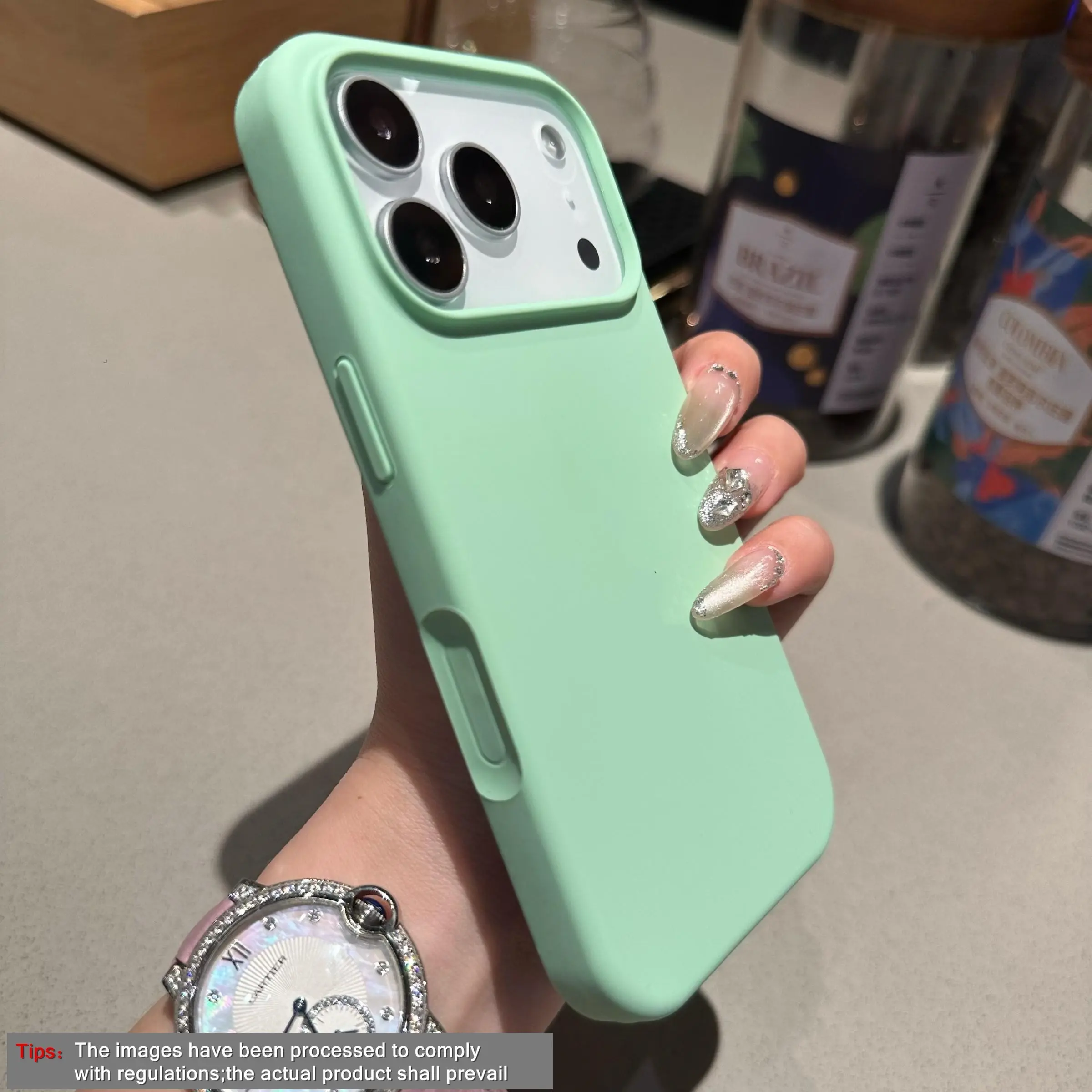 Luxury Lens Frame Case, Ultra-Thin Liquid Silicone Protective Soft Shell, Compatible with iPhone 17 Pro Max/16/15/14/13/12/11 Pro Max/XR Plus