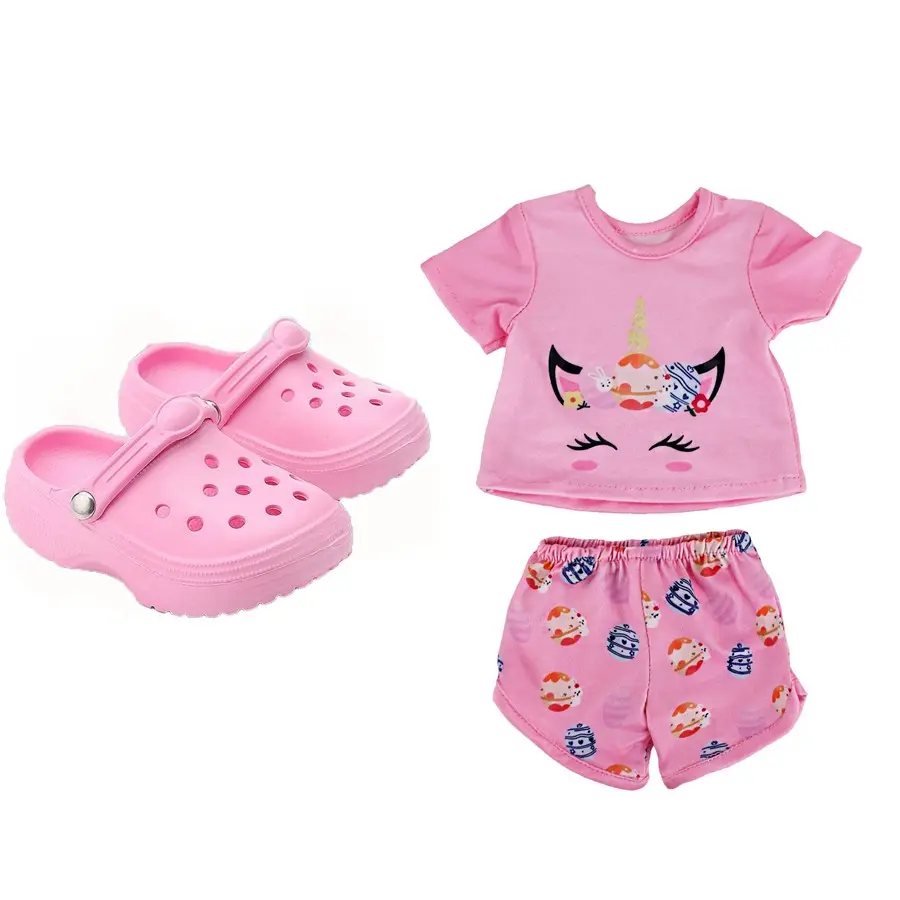 Suitable for 18-Inch Girl Dolls Swimwear + Beach Sandals Set (doll Not Included), Perfect Accessory for Playtime Adventures, Dolls Clothes Accessories