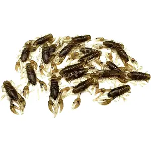 Father's Day Fishing Gifts for Crappie Angler Dad| 20Pcs 1" Scented Micro Crawdad Lures| Finesse Drop Shot Bait for Crappie Bluegill Freshwater Fishing stuff