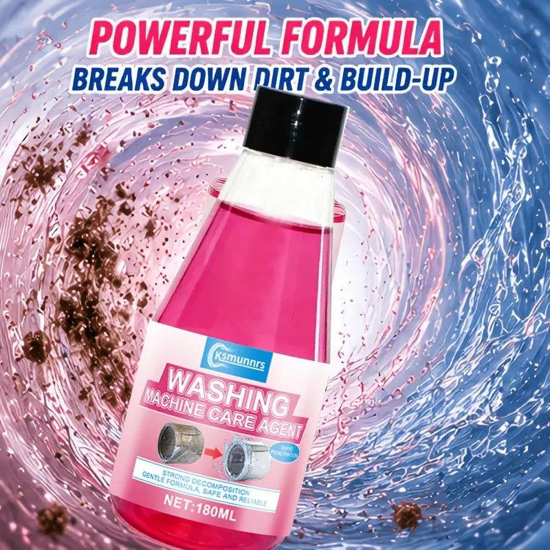 180ML Washing Machine Drum Cleaner, Strong Penetration Stain Removal, Eliminates Odors, Safe and Non-Toxic, Easy to Use, Gentle on Hands