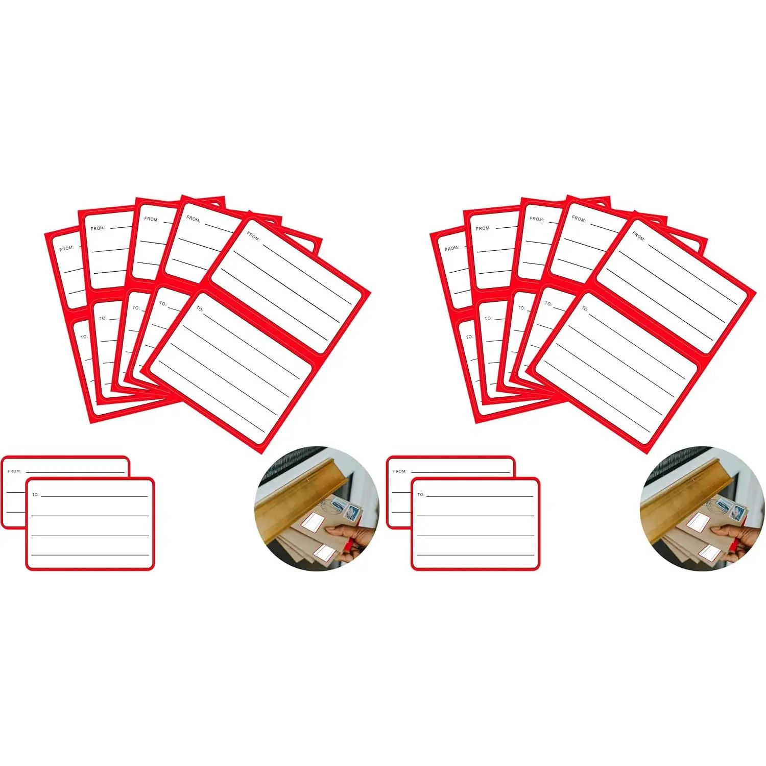 50 Sheets Address Labels, 3.5 x 4.5 Inch to/from Address Mailing Labels, Self-Adhesive Blank Handwriting to/from Address Tags Sticker for Mailing Boxes, Envelopes, Shipping Labels
