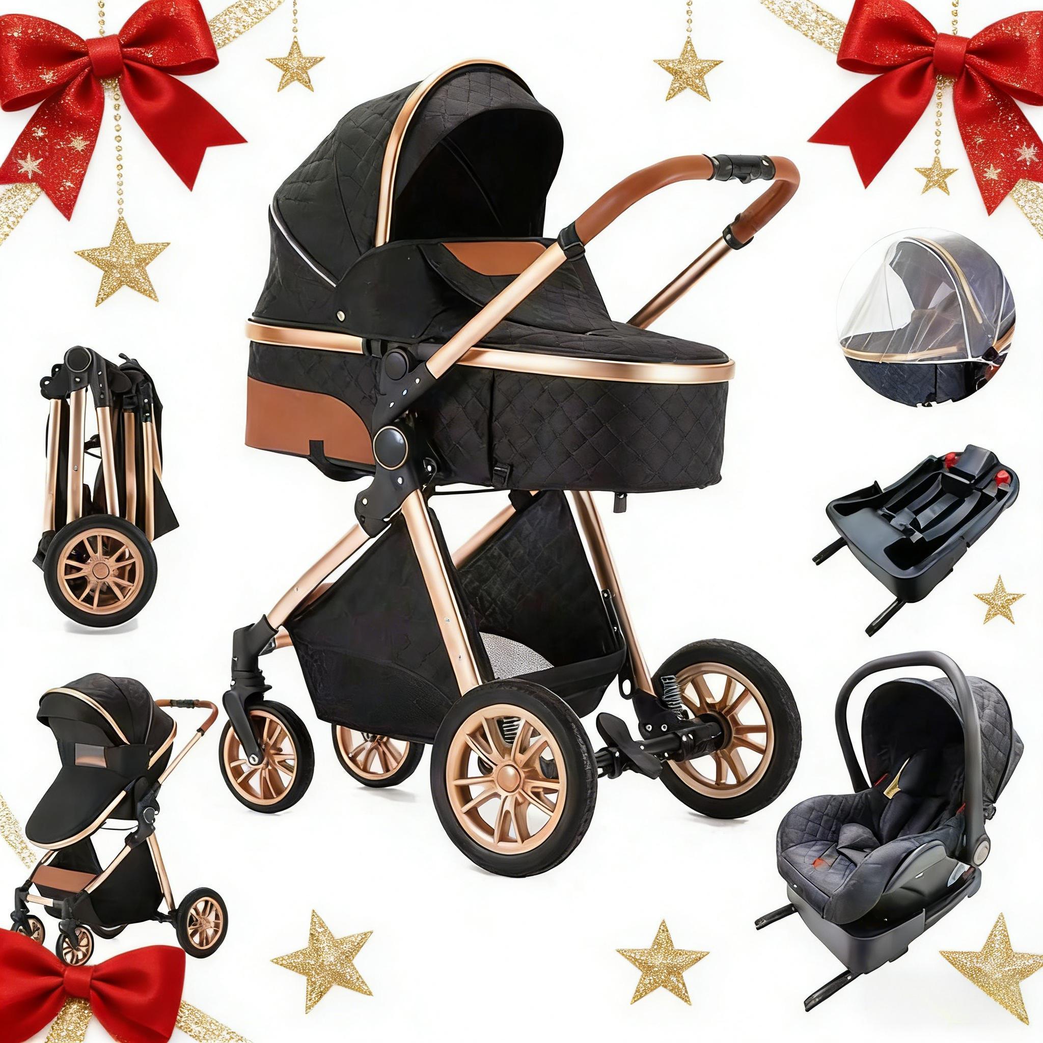 AobtkelBabystroller,dealsforyoudays,4-in-1Portable & Foldable YoungstersStroller with Sun,High & Quality &Lightweight Travel Stroller For BabiesOutdoorfun,Adjustable Stroller AndAccessories Combo Set, One ClickFolding,##Summervibes