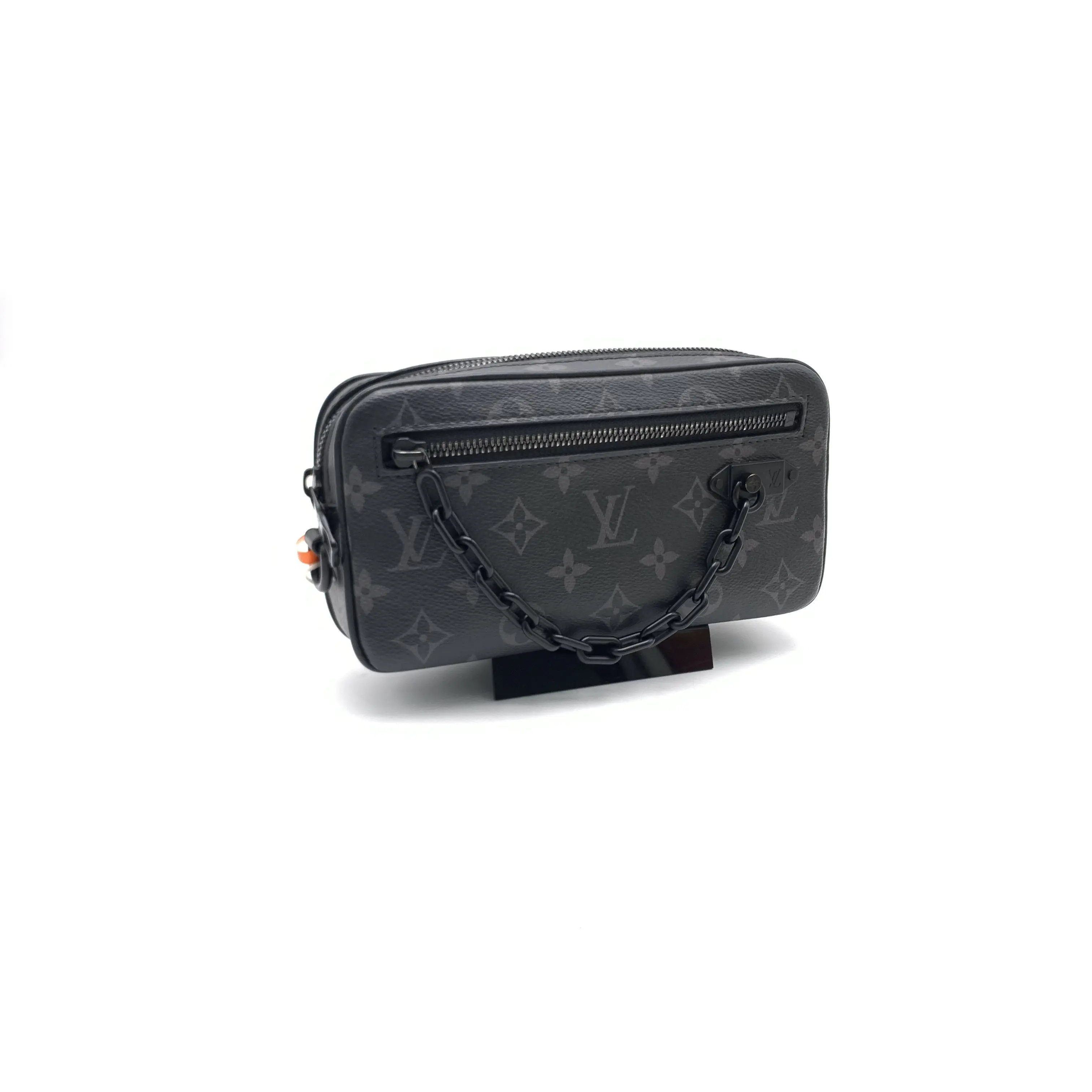 Pre-owned LV black monogram clutch bag/10022601 fashionable and versatile style