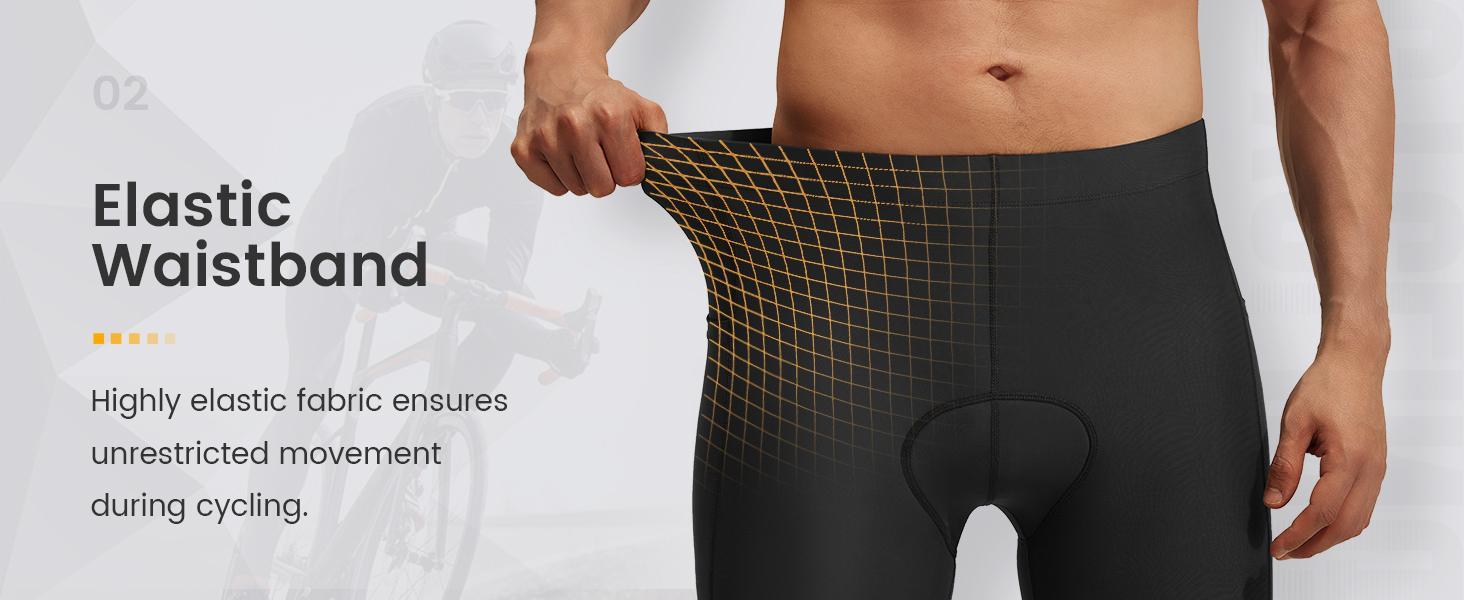 Baleaf Mens 4D Padded Bike Shorts Cycling Shorts with Phone Pockets Zipper UPF 50+ Reflective Mountain Biking Gear