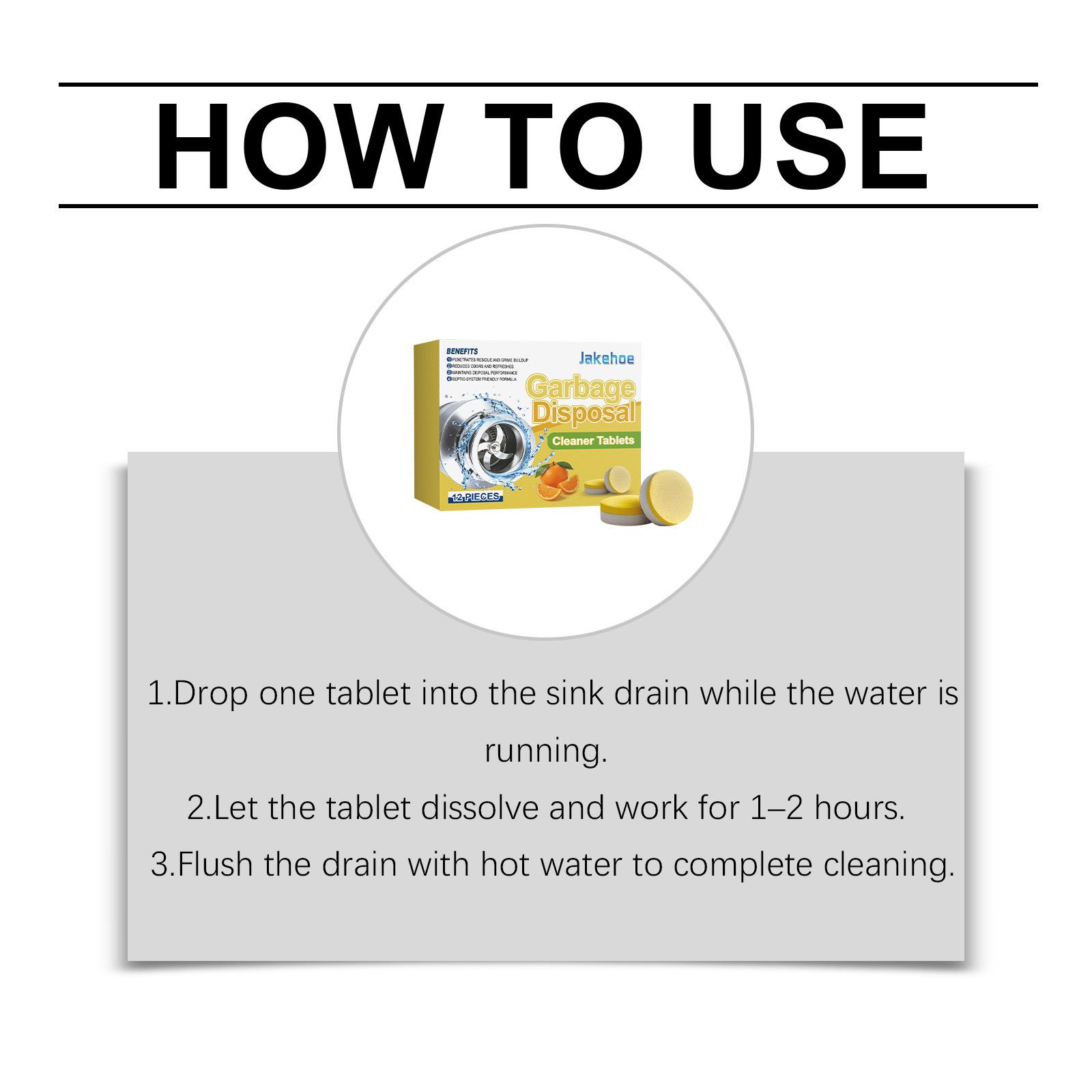 Sink Cleaning Deodorizing Tablets Daily Cleaning Kitchen Sink Dirt Fragrance Deodorizing Tablets