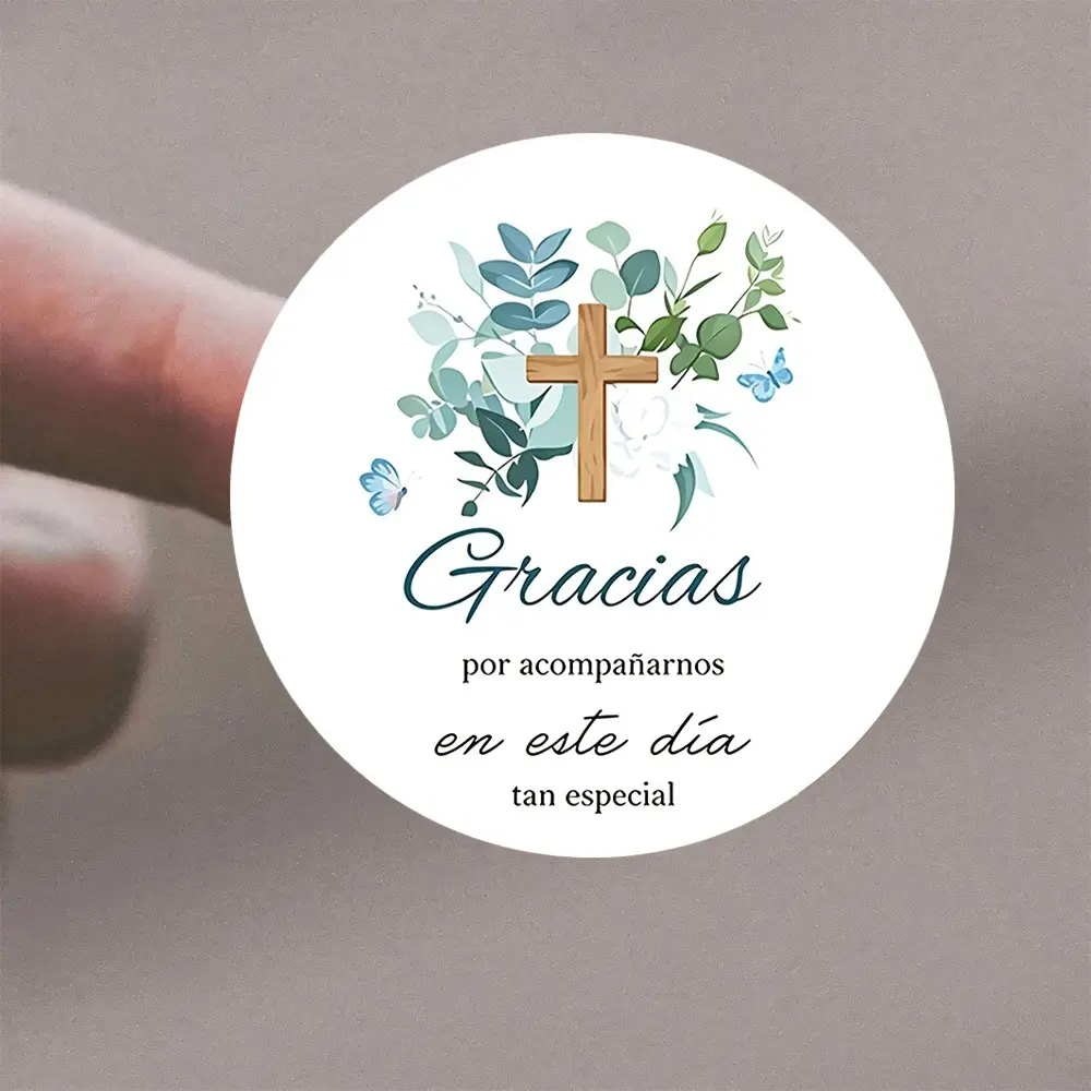 72 Spanish Thank You Stickers, Self-Adhesive Gratitude Decorative Stickers, Perfect for Thanksgiving, Weddings, Baptisms, Birthdays, Party Decorations, Gift Tags
