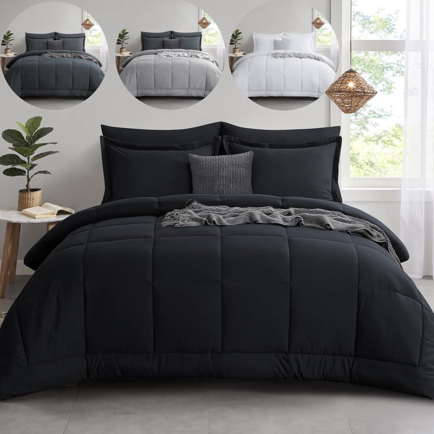 Lightweight 200 Gsm All-Season Cozy Chic Blanket, Ultra Soft Hypoallergenic Microfiber Filling, Ideal Home Bedding for Year-Round Use