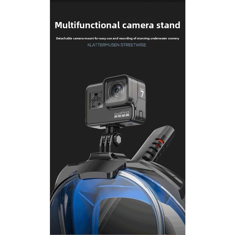 Double tube snorkeling goggles Mask Full dry diving equipment Adult diving rebreather Swimming mask  stealth snorkel