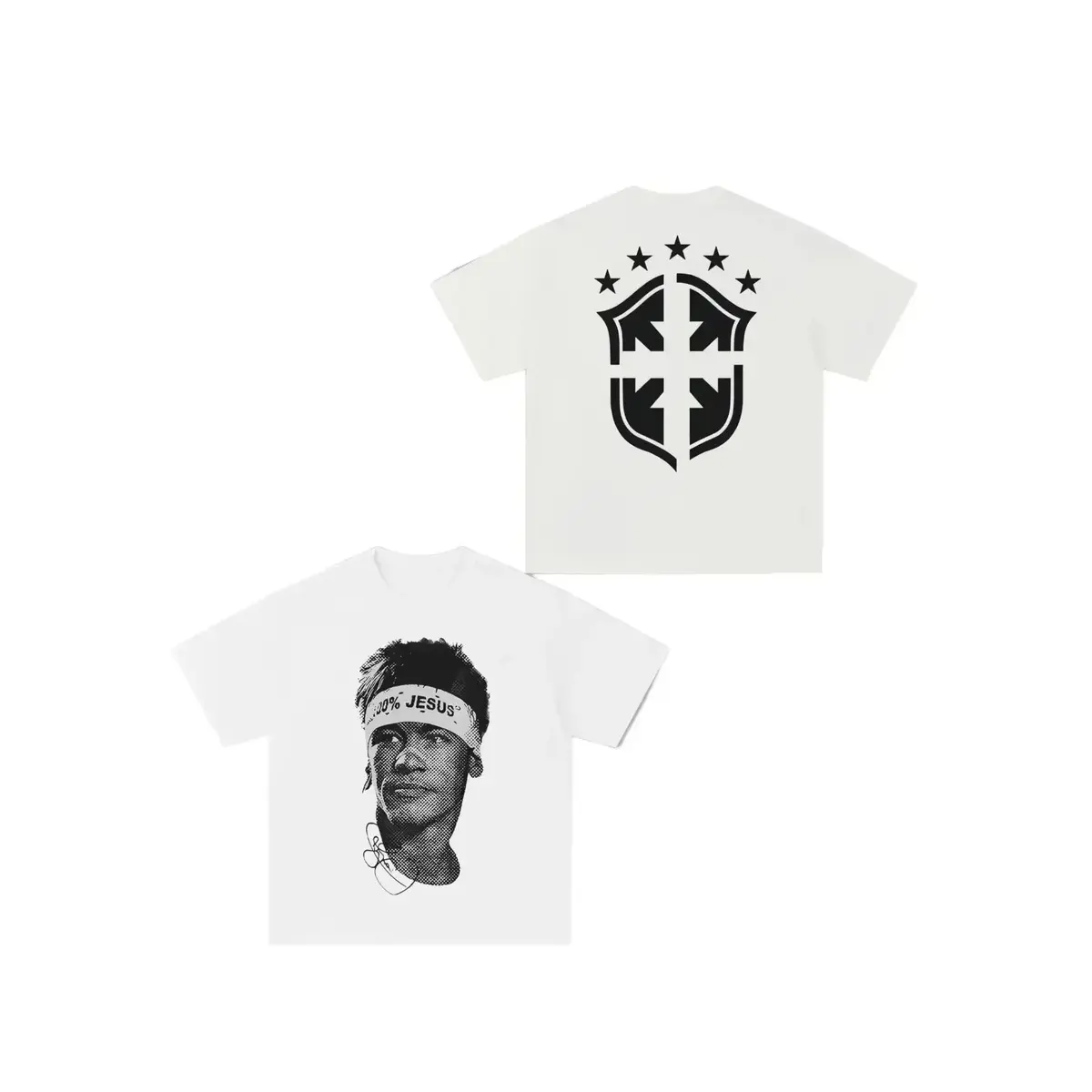 Men's Sporty Classic Breathable Short-Sleeve Neymar Graphic T-Shirt, Unisex Soccer Fan Cotton Casual Streetwear Top, Shortsleeve