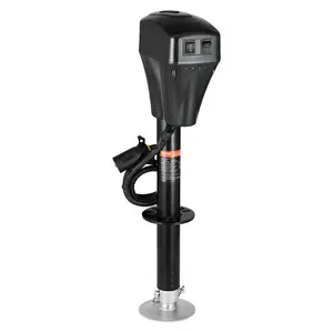 VEVOR Electric Trailer Jack, 5000 lbs, Heavy Duty RV Electric Power Tongue Jack with 7-pin Connector, Manual Crank Handle Weatherproof Jack Cover, 10"-28.3" Lift, for Trailers, Campers RVs, Black