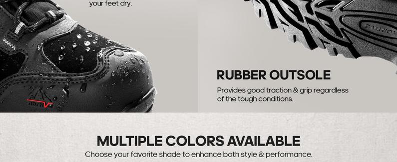 NORTIV 8 Men's Waterproof Hiking Boots Outdoor Mid Trekking Backpacking Mountaineering Shoes Adventure Camping Footwear