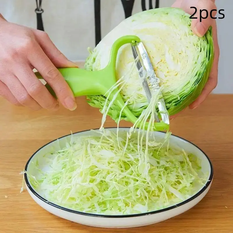 Cabbage Grater, 2pcs/set Wide Mouth Cabbage Grater, Vegetable Grater, vegetable shredder, Kitchen Fruit & Vegetables Utensils for Easy Shredding and Peeling