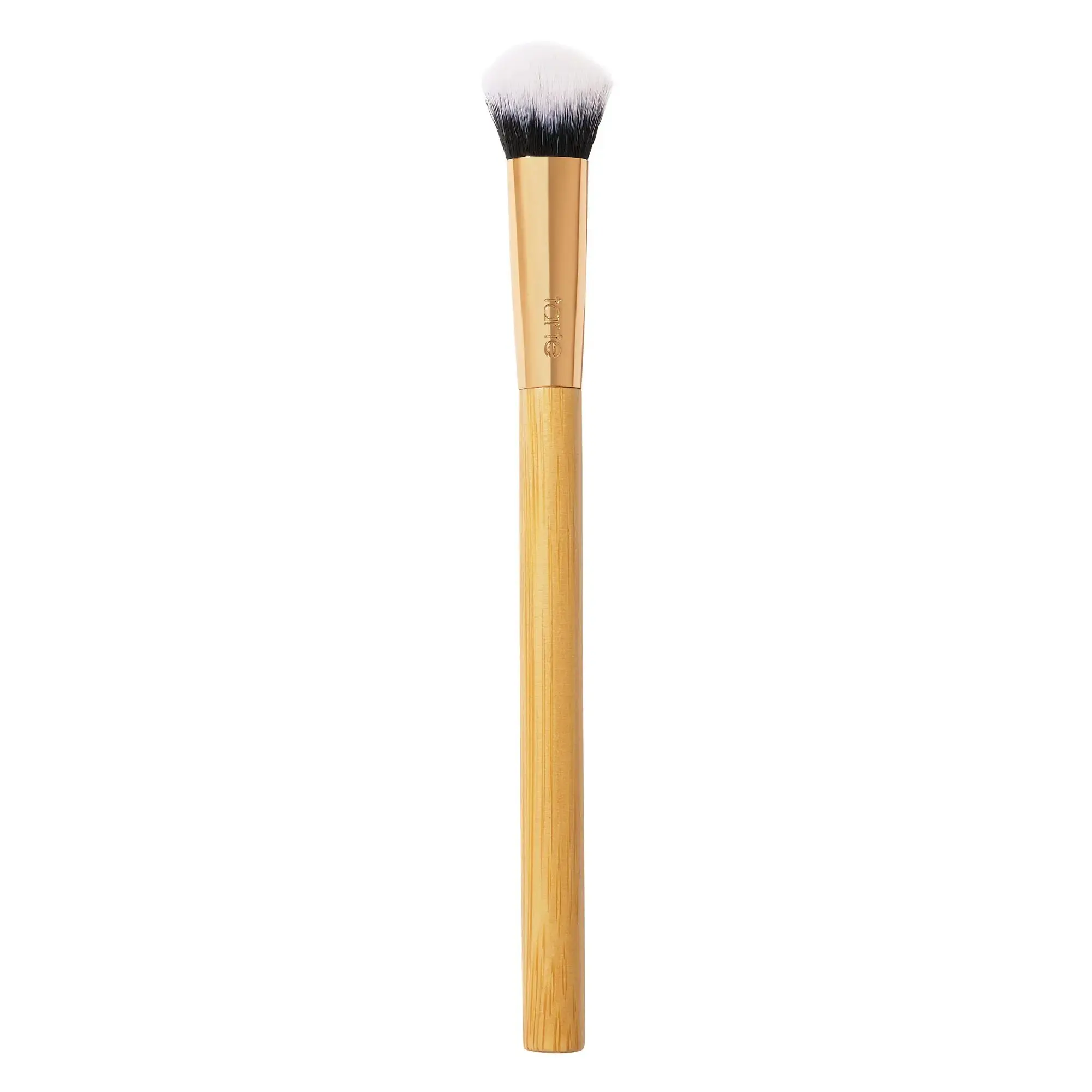 Bamboo Handle Angled Eyeshadow Brush, Soft Bristles for Eye Shadow Blending, Natural Style Makeup Tool, Ideal for Beginners