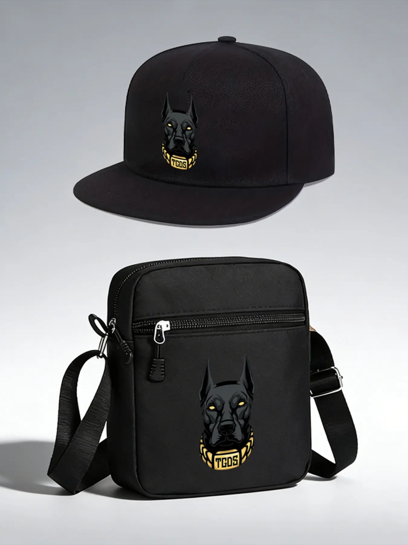 2pcs Cartoon Pattern Baseball Caps and Crossbody Bags, Adjustable Street Fashion Outdoor Sports Hats, Perfect for Daily Wear and Gifts
