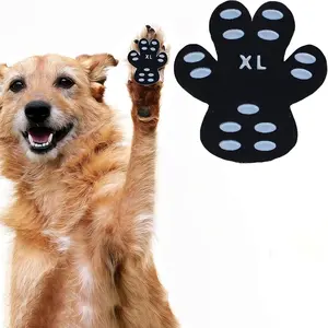 4pc Dog Paw Protector Anti-Slip Pads,Toe Grips for Senior Dogs,Paw Grips Traction Pads for Slippery Hardwood Floors,Essentials for Senior Dogs,XL Black