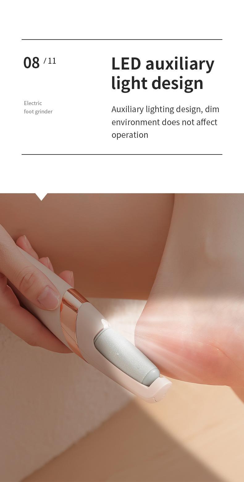 Electric Foot Grinding Stone - Digital Foot Grinder, Rechargeable, Exfoliating Tool for Calluses, Home & Nail Salons Use, Perfect Gift