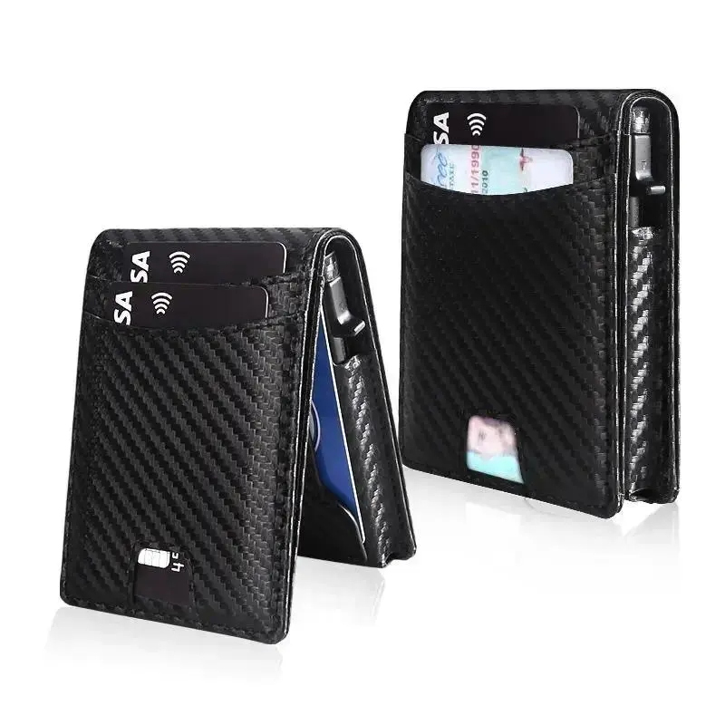 Wallet for Men - RFID Blocking [Functional & Practical] Bifold Slim Minimalist Credit Card Holder Pop Up Wallet Metal Case with Cash Slot, Front Pocket with ID Window, Gift Boxed