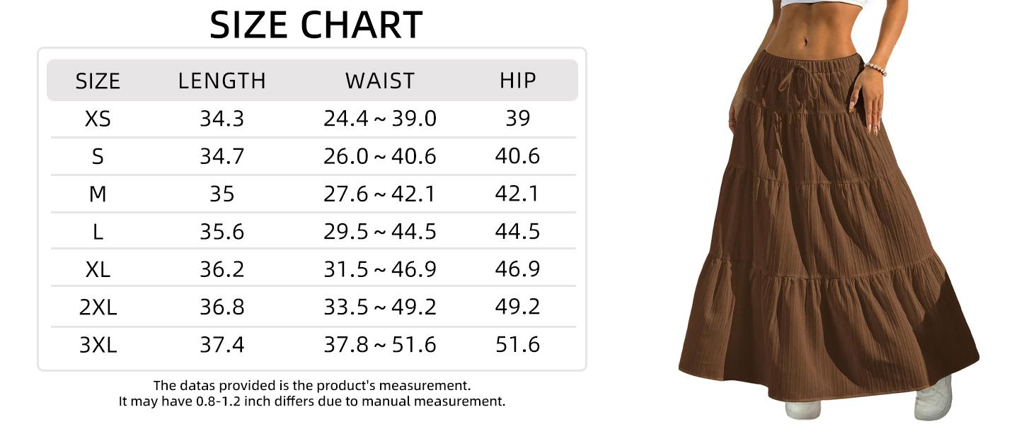 Women's Bohemian-style flowing white long skirt, with pleated elastic waist, A-line summer dress, 2026 spring long skirt