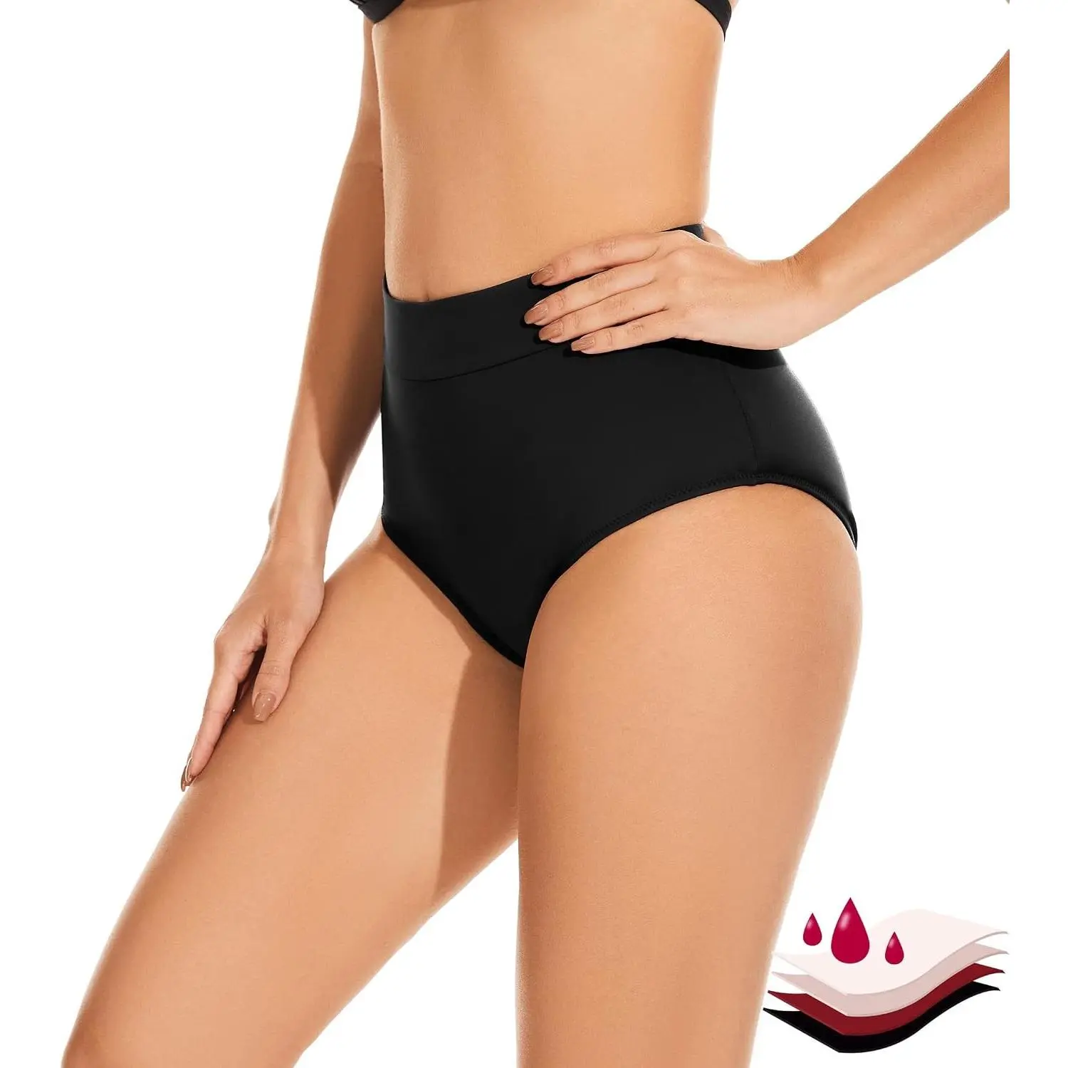 Leakproof Menstrual Bikini Swimwear - Period Swim Bottoms Waterproof for Teens Girls Women(Gift)