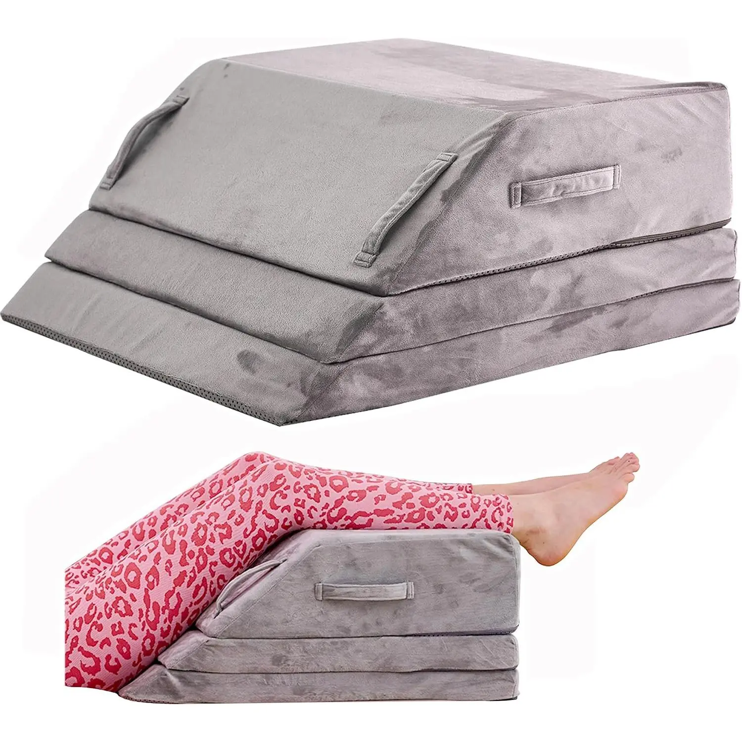 Wedge Pillow for Sleeping, Bed Wedge Pillow for After  3-Height Memory   Elevation Pillow for      Ankle  Bed Support  L 24"