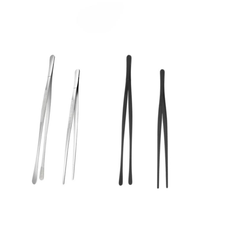 Stainless Steel Kitchen Tweezers 2-Pack - 25cm+30cm Combo,Multi-Use for Grilling, Seafood Prep & Salad Making - Ideal for BBQ Hosts, Meal Preppers & Outdoor Cooks - Top Rated Kitchen Gadgets-YY0