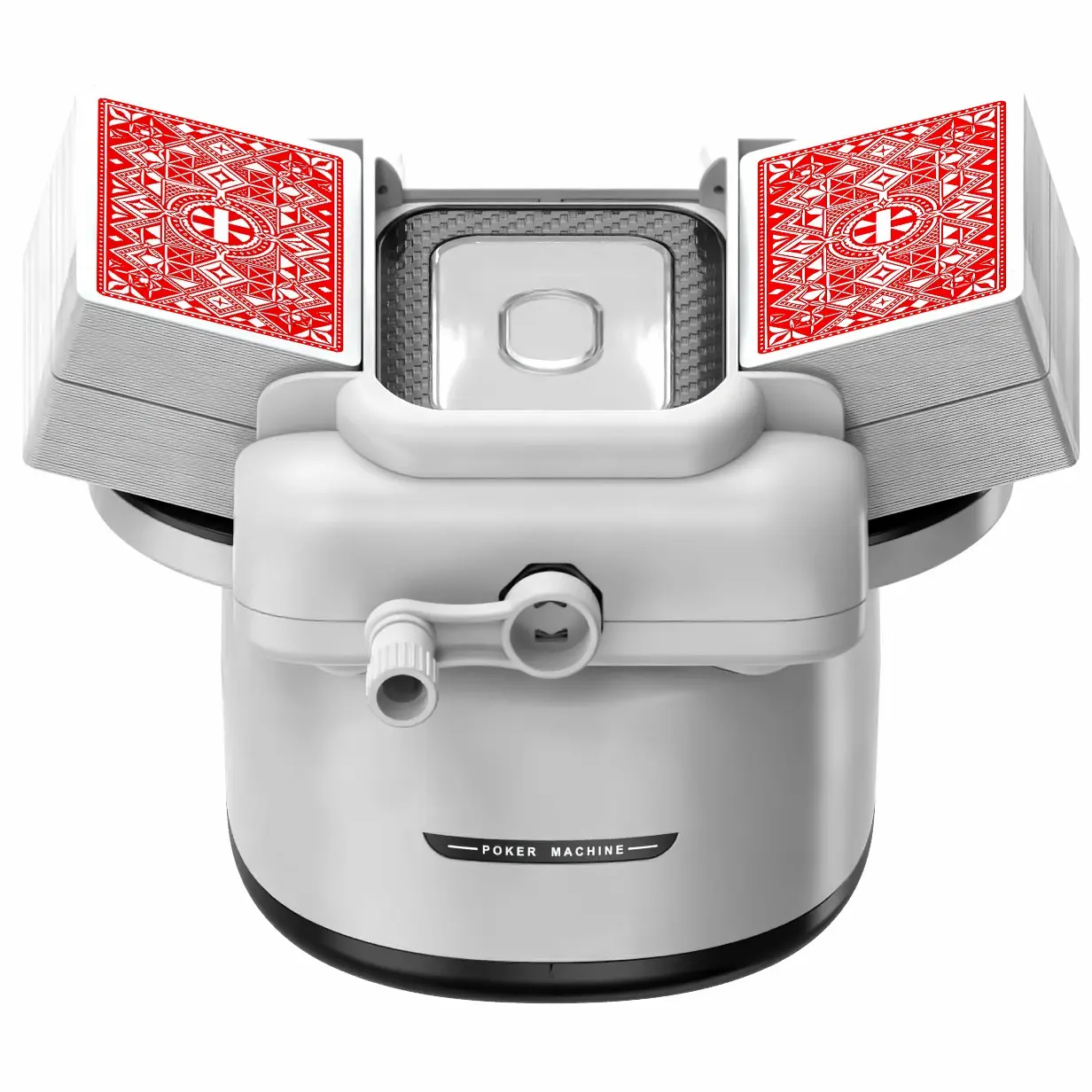 Manual Poker Card Shuffler for 1-4 Decks, No Power Needed, Low Noise, Portable, Ideal for Bridge, Uno, and Other Table Games