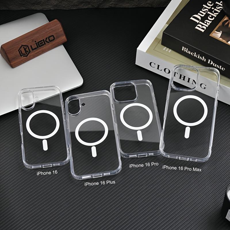 Transparent Magnetic Acrylic Phone Case for Iphone17/16/15/14/13/12,Compatible with Magsafe, Offering Shockproof Protection, Classic Hybrid Design.Anti-fall Decorative Phone Protector Cover, Shockproof Phone Protective Case