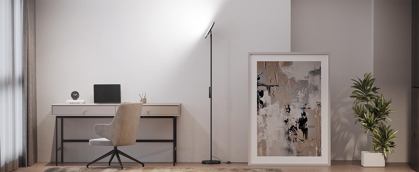 Floor Lamp for Living Room, 32W/3000LM Super Bright LED with Remote Control – 69" Tall Standing Lamp, Stepless Dimmable, Modern Torchiere Corner Lamp for Bedroom and Office