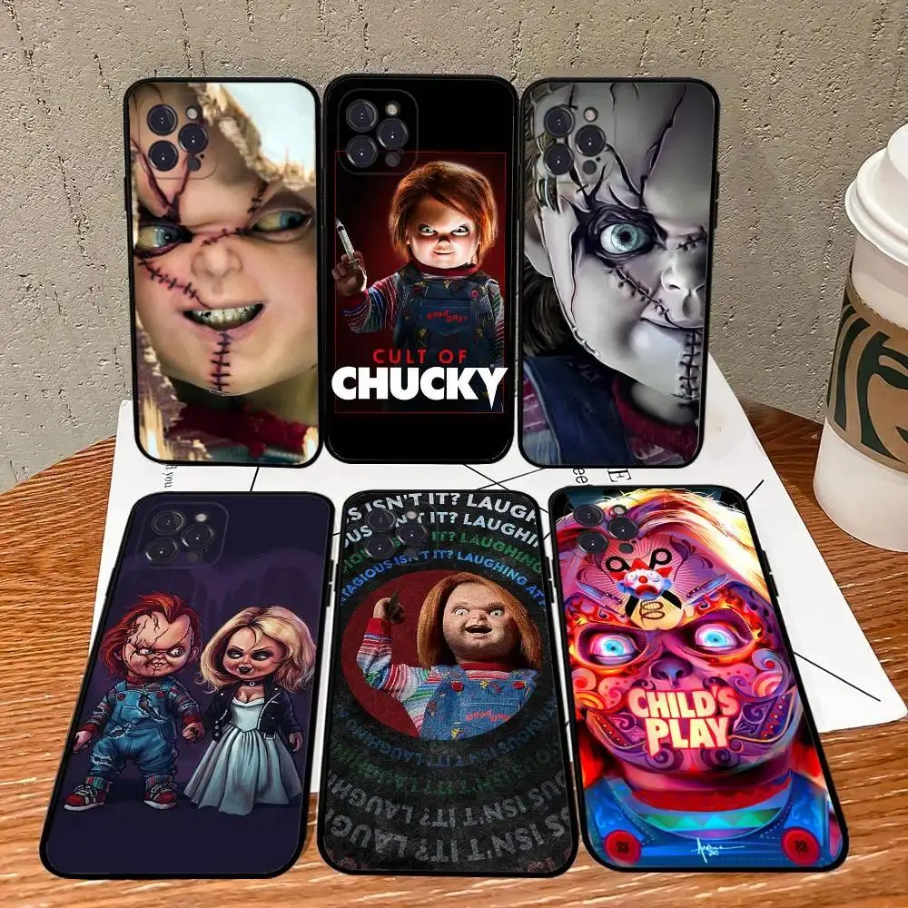 Chucky Doll Horror Movie Phone Case For iPhone 17 Promax 17e 17 16 15 14 13 12 11 Mini Pro Max Air Anti-Fall shockproof protection Soft silicone Back Cover For Fans Gift
