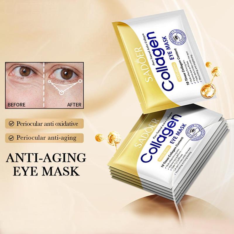 10 Pcs Crystal Collagen Eye Mask: Firm, Moisturize & Eliminate Dark Circles & Lines