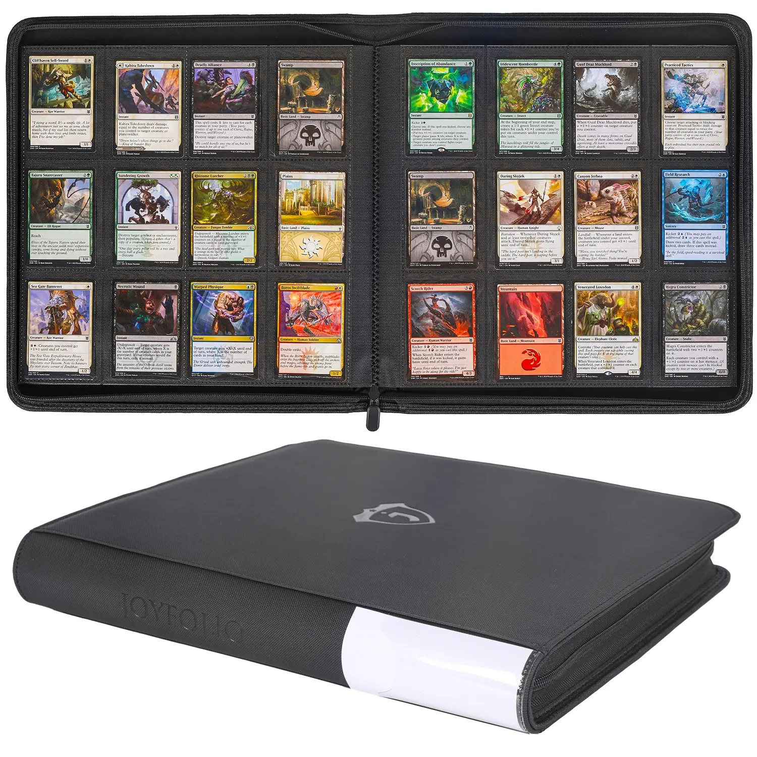 Premium Card Binder 12 Pocket for 480 Pockets Trading Card Binder, PU Zipper Card Collection Album, Sturdy Side-Loading Card Book Holder for MTG, TCG, Game Cards, Sports Cards