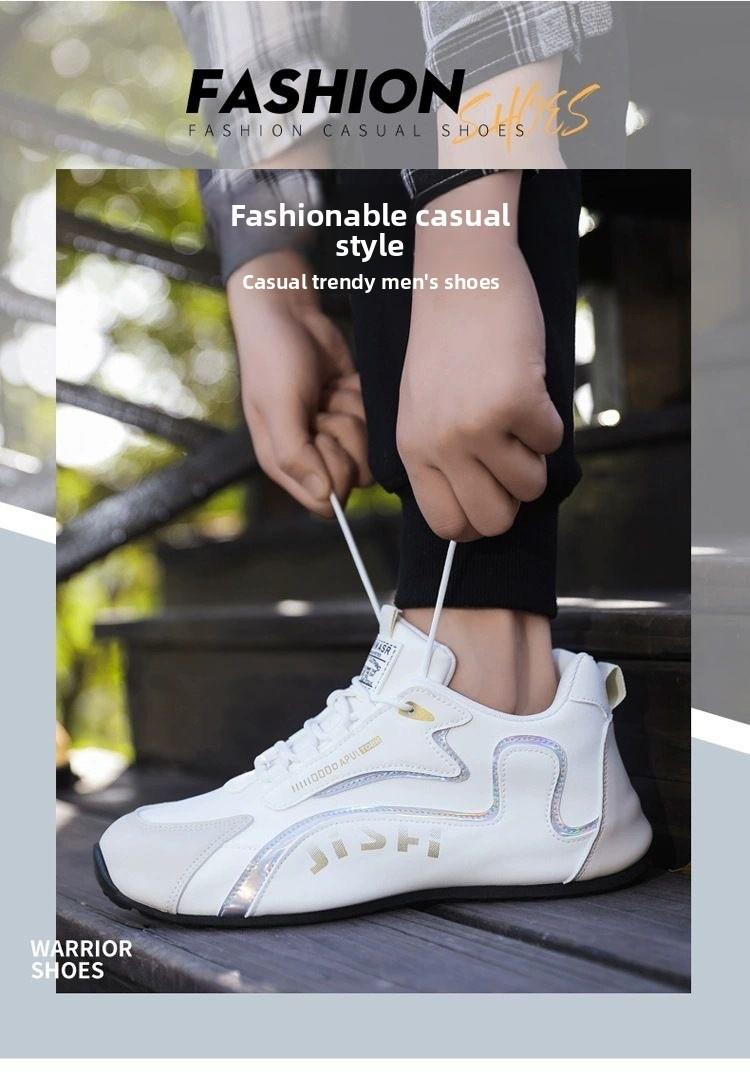 Men's Non-Slip Soft Sole Casual Sneakers, Comfortable Closed Toe Athletic Trainers for Men Outdoor Activities & Daily Walking