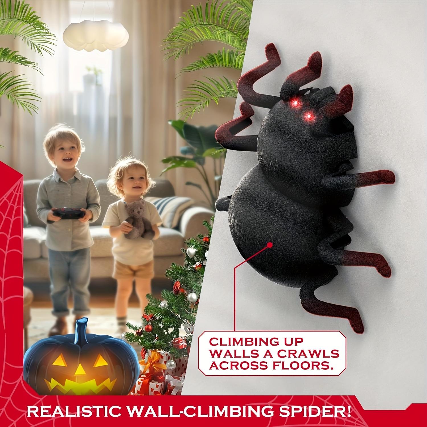 Remote Control Crawling Spider Robot--Realistic Wall-Climbing Wolf Spider Indoor Toy Robot