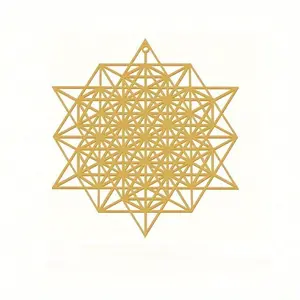Leinuosen 12 - Inch Crystal Grid Board: Exquisite Sacred Geometric Wall Art. Features Metatron Cube, Flower of Life, Sri Yantra, and 64 - Star Tetrahedron Designs.Wall SculpturesHalloween Christmas New Year Gift