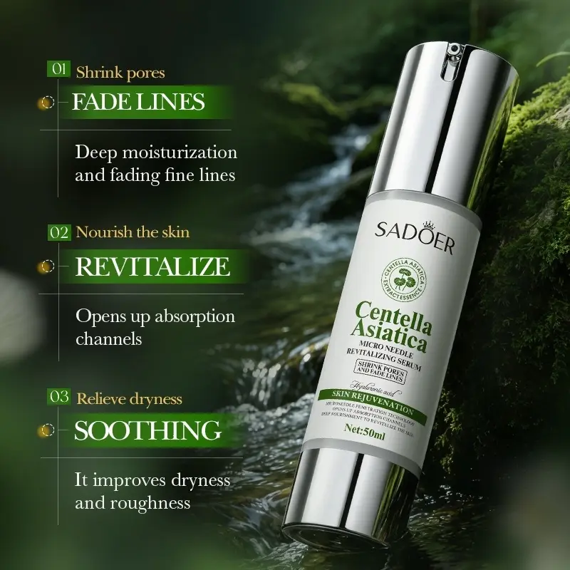 Facial Serum | SADOER Centella Microneedle, Revitalizing & Soothing, Pore Minimizer, Ideal Gift for Skin Care