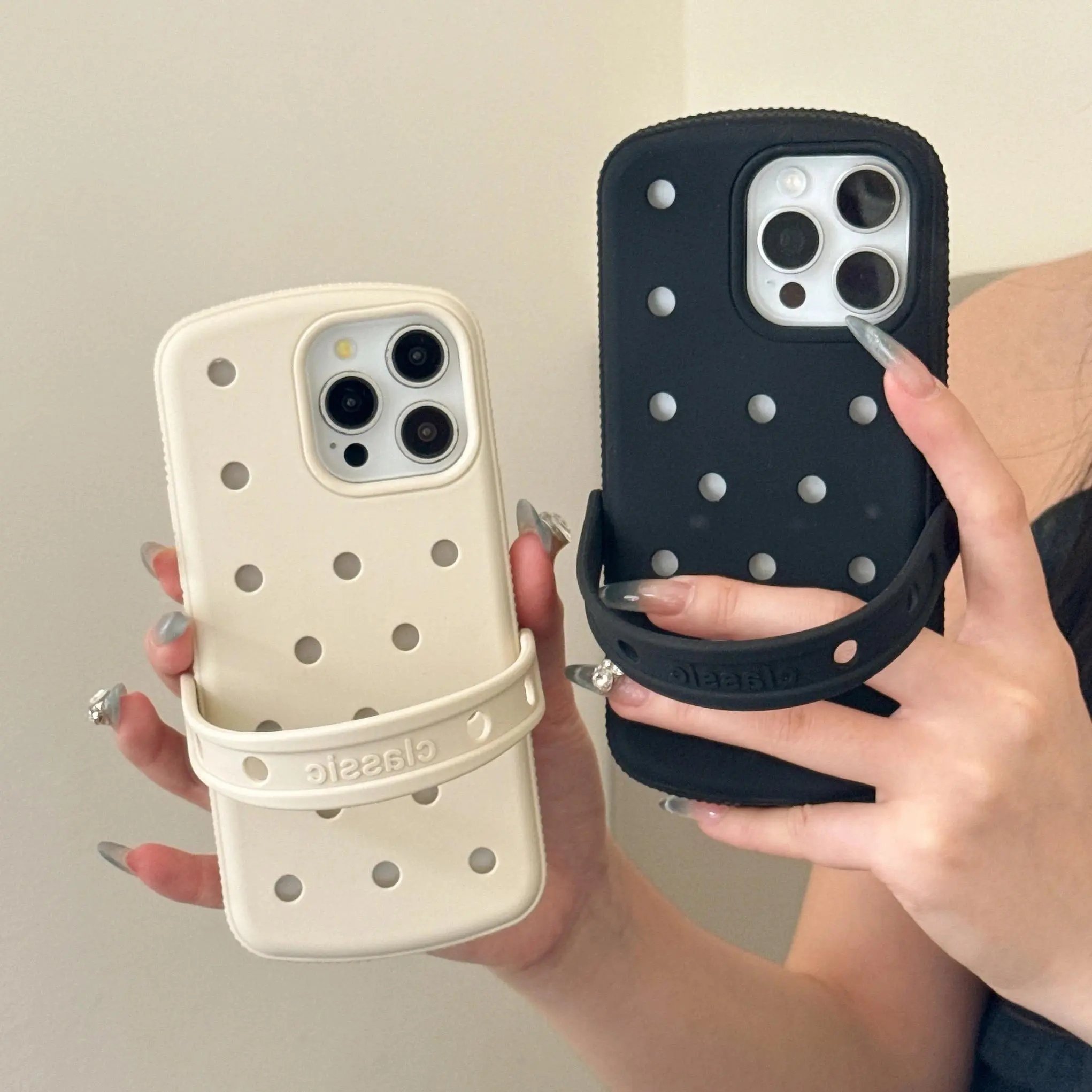 For Crocs Shoes Charms Silicone Case For iPhone 11 12 13 14 15 16 17 Pro Max Cover